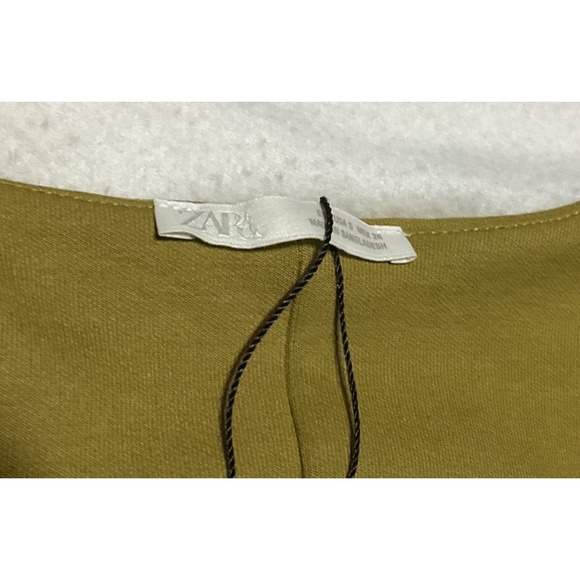 Zara Women's Size S Pant Set Mustard Green Slimming  Flared NWT - Picture 3 of 15